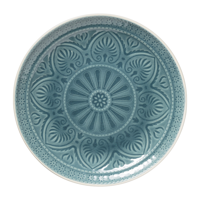 Dinerbord Yasmine - blauw - 25.5 cm