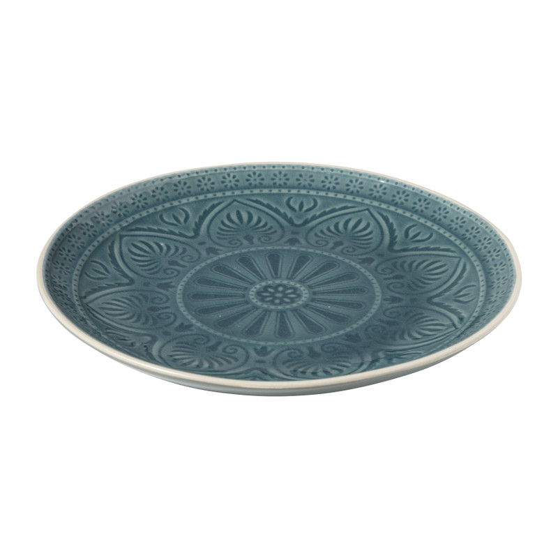 Dinerbord Yasmine - blauw - 25.5 cm