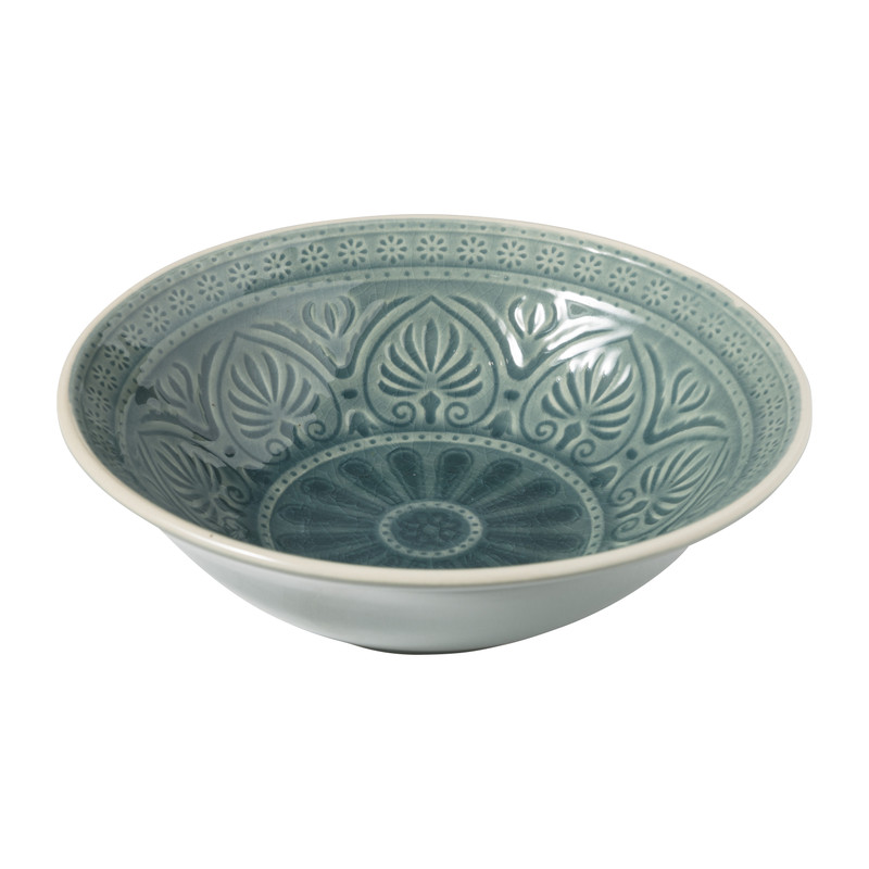 Schaal Yasmine - blauw - 18 cm