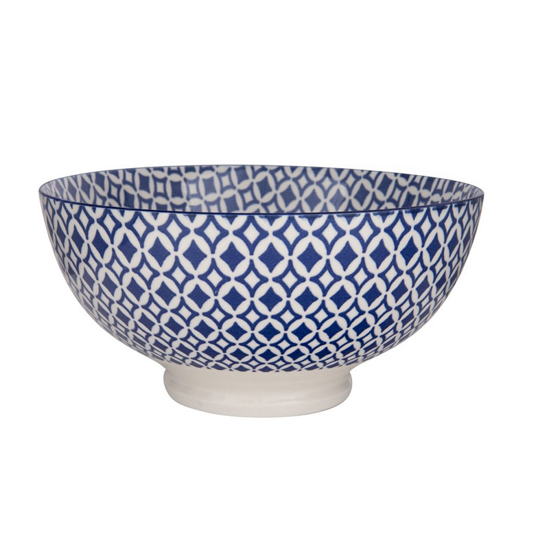 Schaal L Mediterranean Blue - 20 cm - ruit