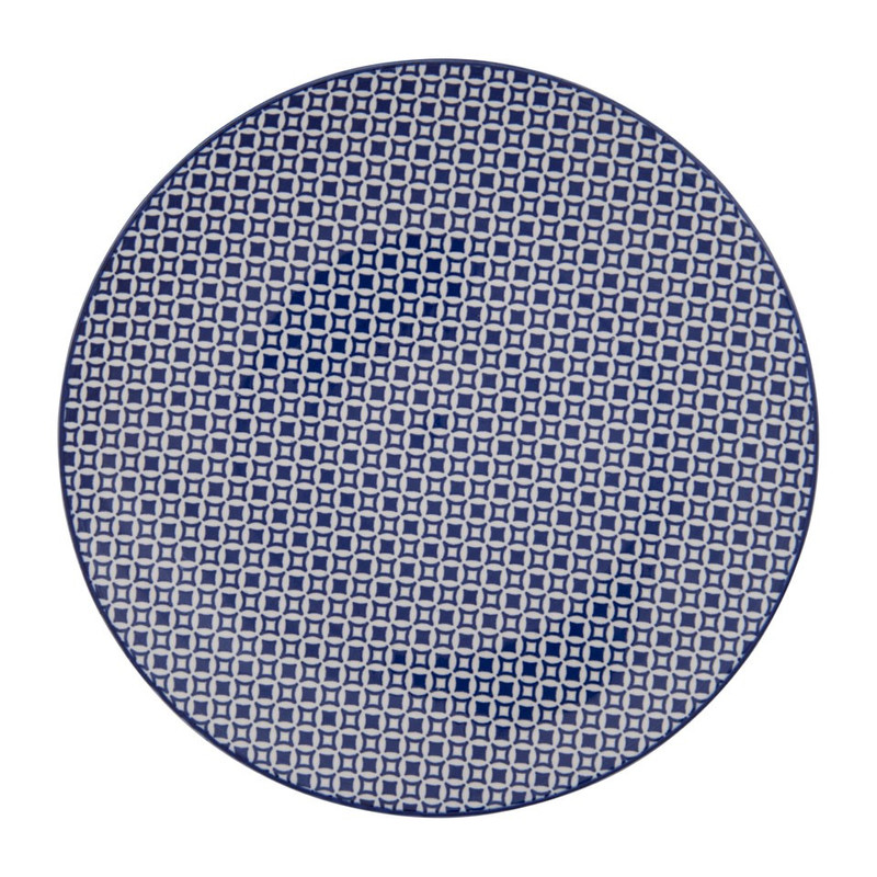 Dinerbord Mediterranean Blue - 26 cm - ruit