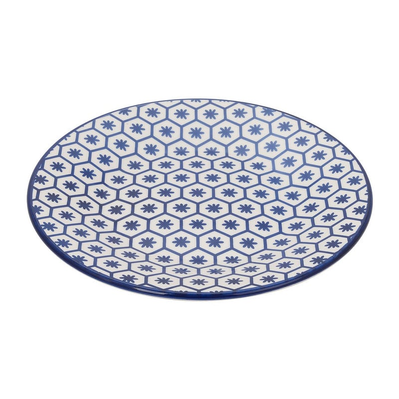 Ontbijtbord Mediterranean Blue - 19 cm - honingraat