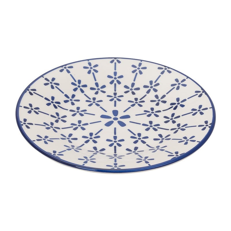 Ontbijtbord Mediterranean Blue - 19 cm - bloem