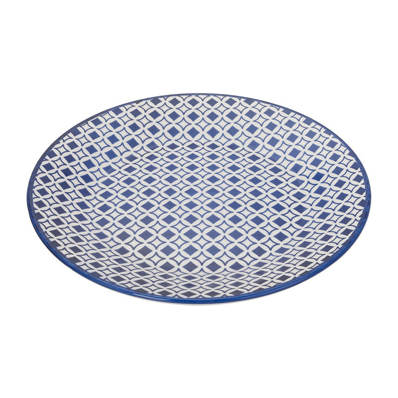 Dinerbord Mediterranean Blue - 24 cm - ruit