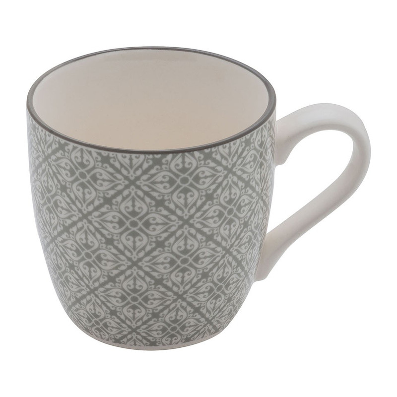 Mok Ikat blad - 20 cl - grijs