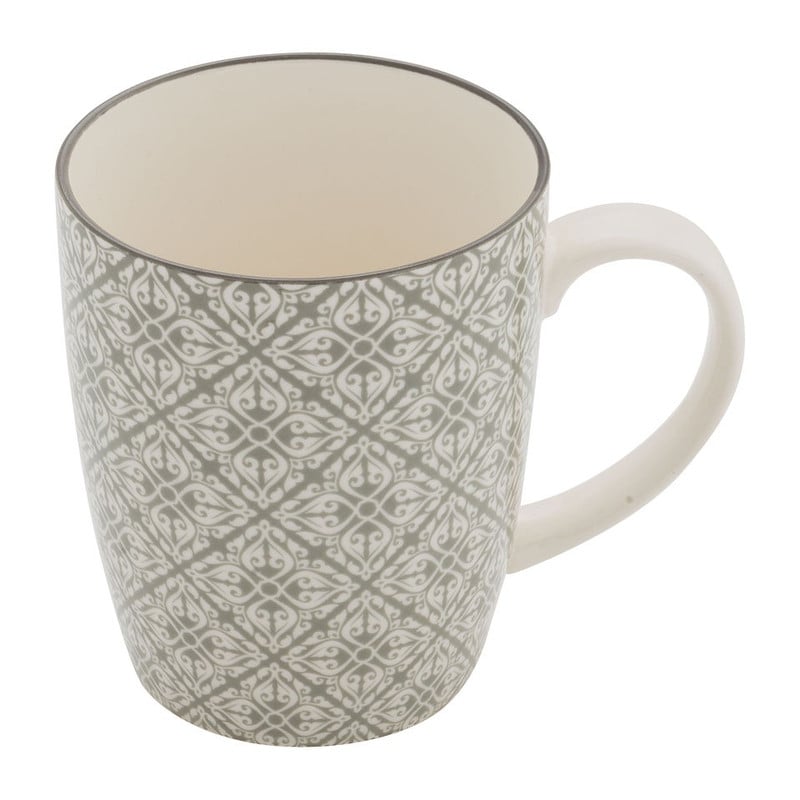 Mok Ikat blad - 40 cl - grijs