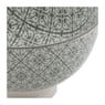 Schaal Ikat blad - 11 cm - grijs