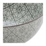 Schaal Ikat blad - 15 cm - grijs