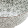 Schaal Ikat blad - 20 cm - grijs