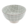 Schaal Ikat bloem - 11 cm - grijs