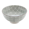 Schaal Ikat bloem - 15 cm - grijs