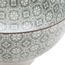 Schaal Ikat bloem - 15 cm - grijs