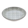 Petit four bordje Ikat bloem - 10 cm - grijs