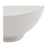 Schaal Ikat blad reliëf - 11 cm - wit
