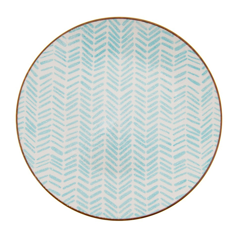 Ontbijtbord Yasmine - 21 cm - turquoise