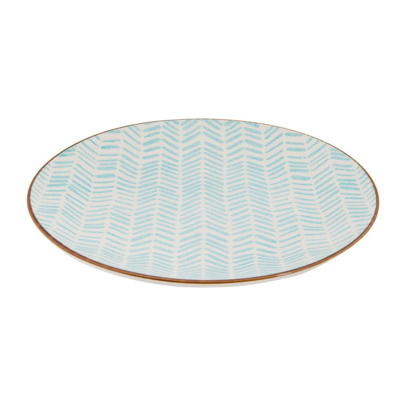Ontbijtbord Yasmine - 21 cm - turquoise