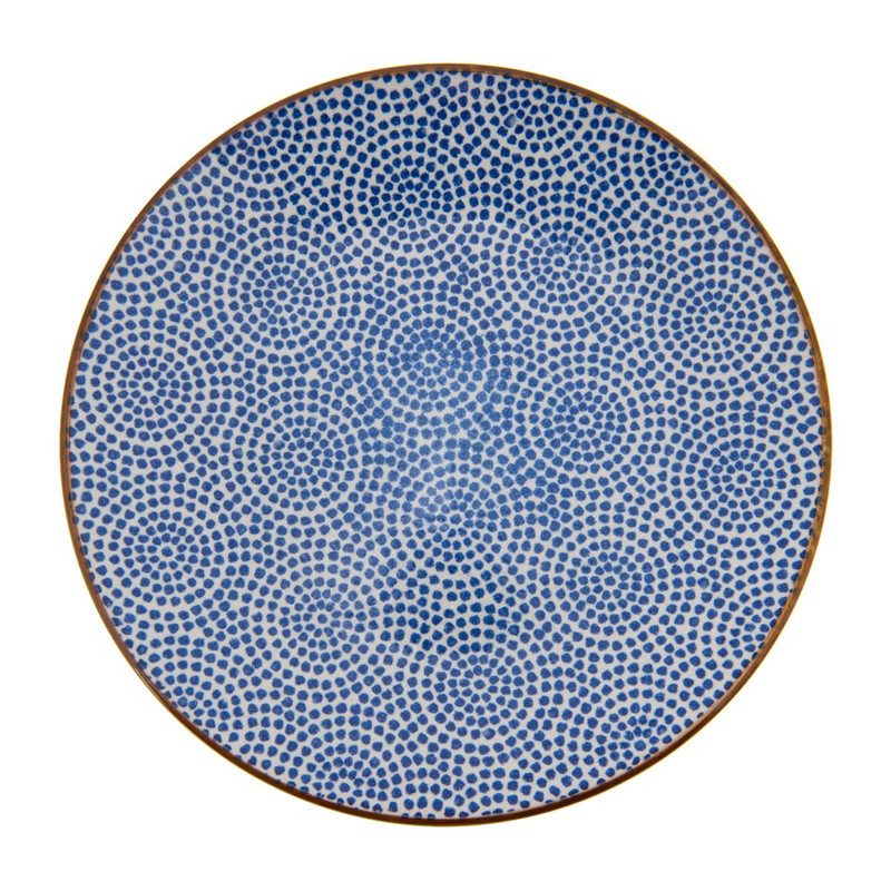 Ontbijtbord Yasmine - 21 cm - blauw