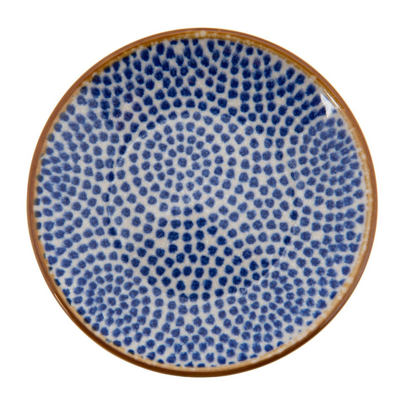 Petit four bordje Yasmine - 10 cm - blauw