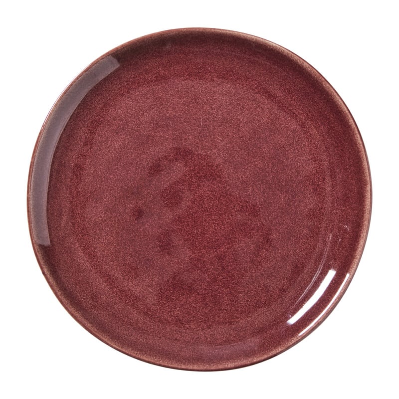 Ontbijtbord Toscane - bordeauxrood - ø20.5 cm