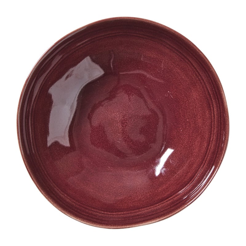 Diep bord Toscane - bordeauxrood - ø19x6 cm