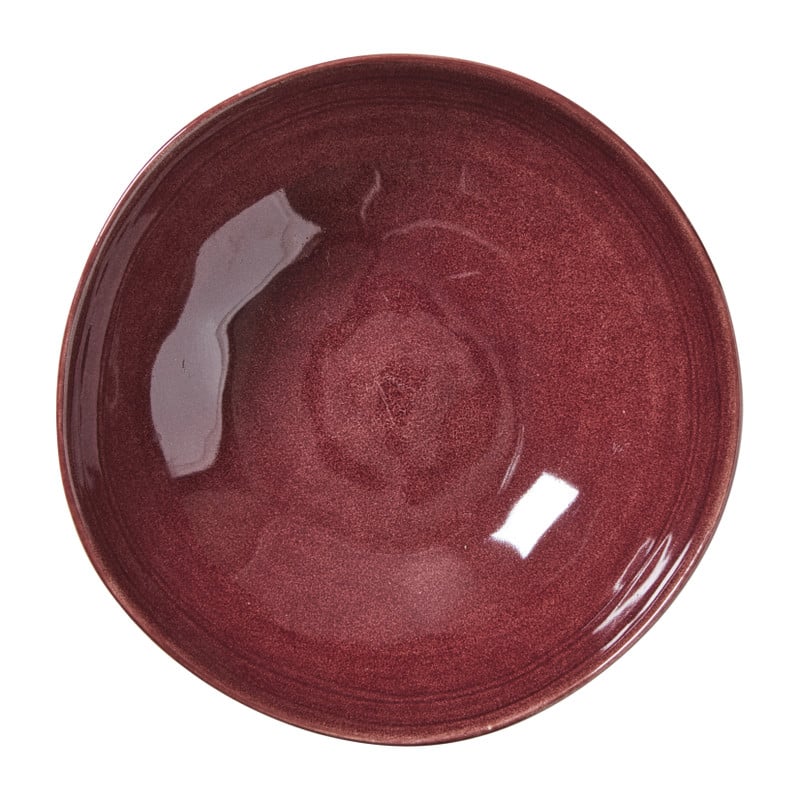 Schaal Toscane - bordeauxrood - ø24x7.5 cm
