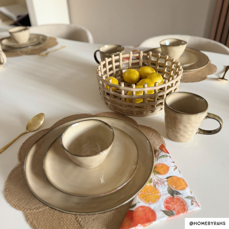 Ontbijtbord Toscane - beige - ø20.5 cm