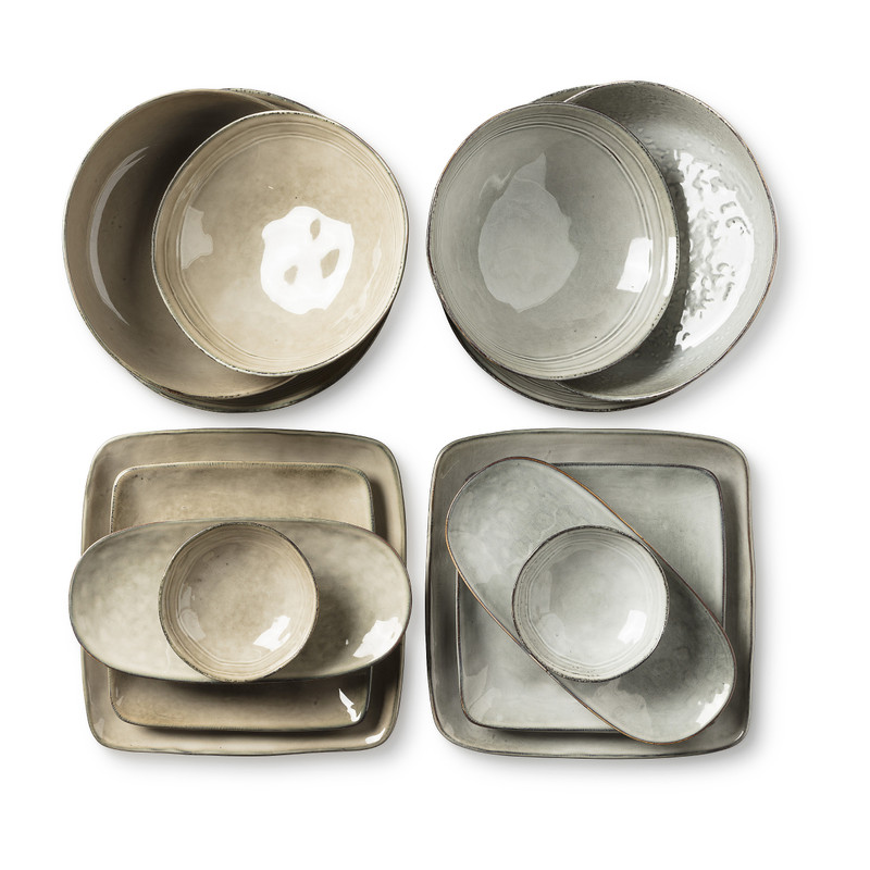 Vierkant bord Toscane - beige - 20x20 cm 