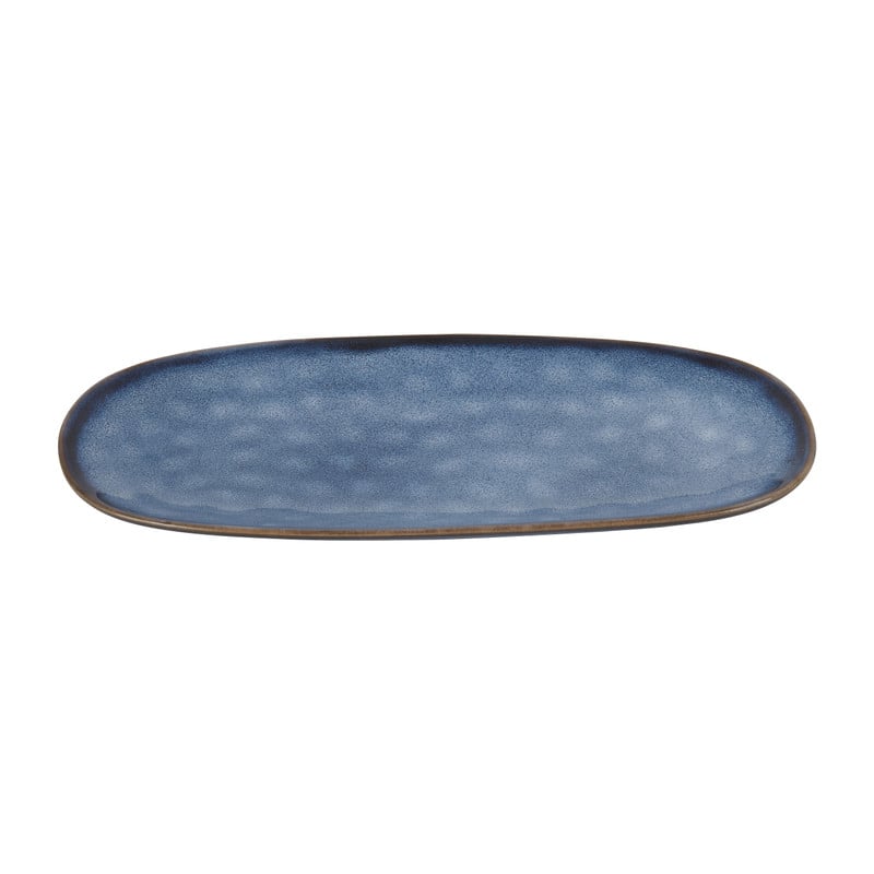 Bord ovaal Toscane - donkerblauw - 25.5x12 cm 