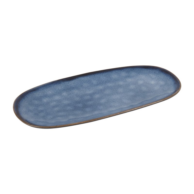 Bord ovaal Toscane - donkerblauw - 25.5x12 cm 