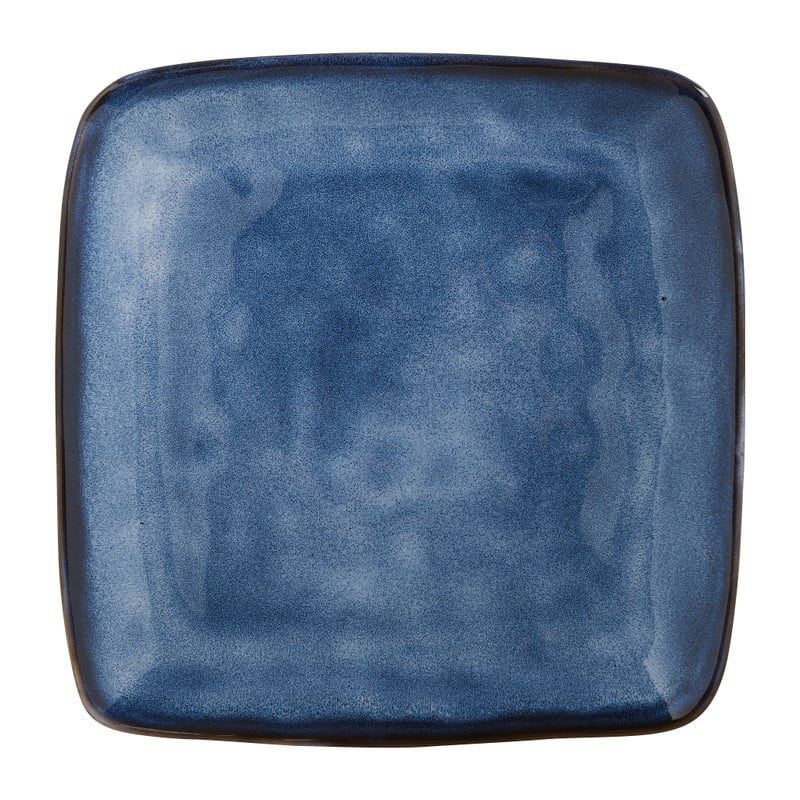Vierkant bord Toscane - donkerblauw - 25x25 cm 