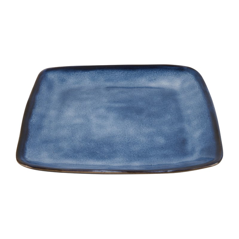 Vierkant bord Toscane - donkerblauw - 25x25 cm 