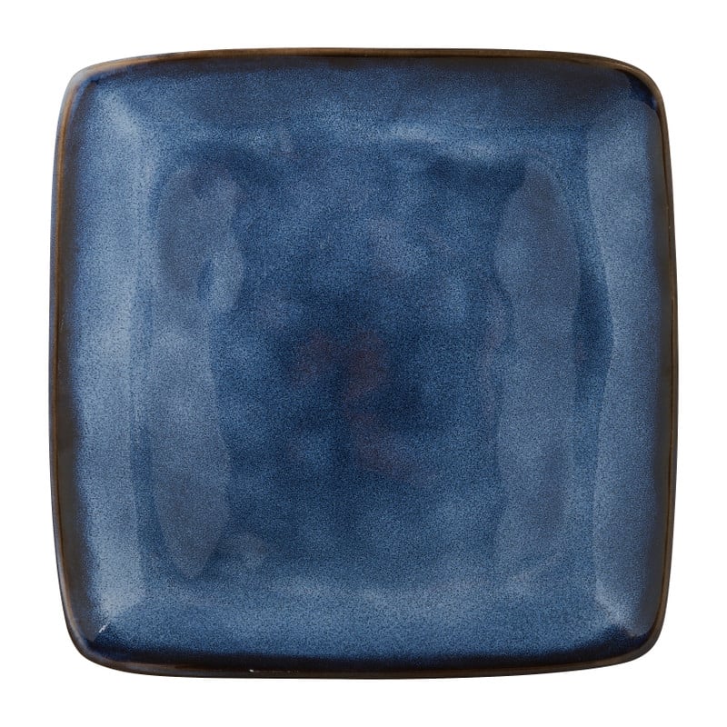Vierkant bord Toscane - donkerblauw - 20x20 cm 