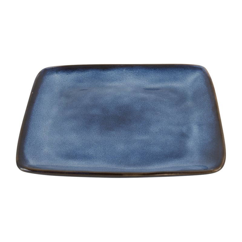 Vierkant bord Toscane - donkerblauw - 20x20 cm 