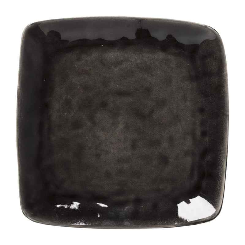 Vierkant bord Toscane - zwart - 25x25 cm 
