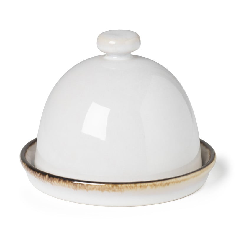Toscane botervloot - wit -  ø12x9 cm