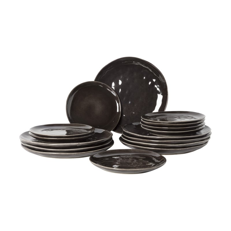 Serviesset Toscane - zwart - 32-delig - 8 persoons