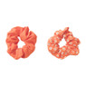 Scrunchie oranje - diverse varianten - set van 2 stuks