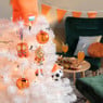 Kerstbal oranje - diverse varianten - ø7 cm