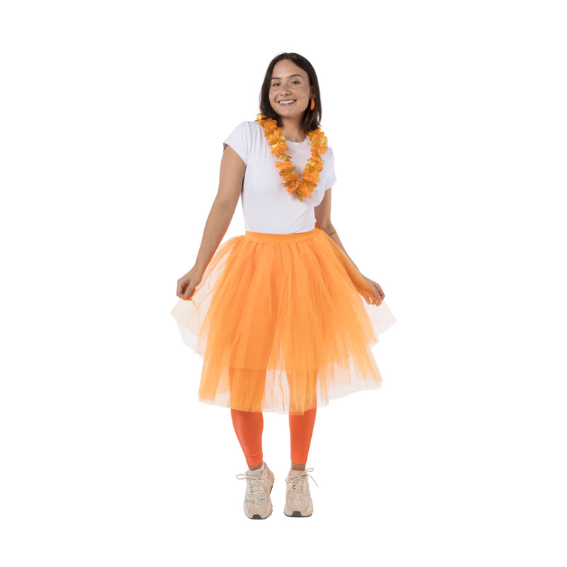 Hawaii slinger - 100 cm - oranje 