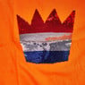 T-shirt kroon - oranje - maat L/XL