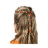 Haarlichtjes met klemmetjes - oranje