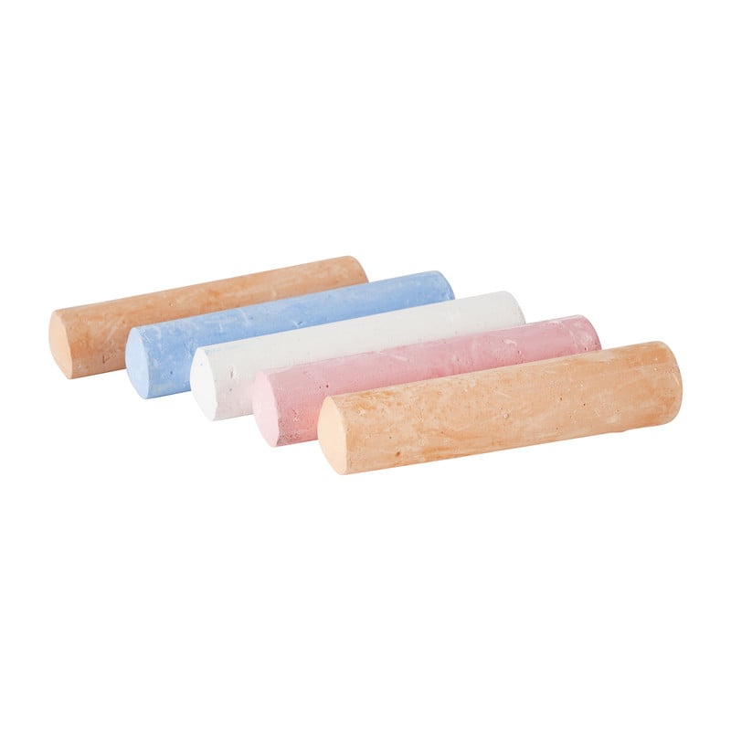 Stoepkrijt - rood/wit/blauw/oranje - set van 5