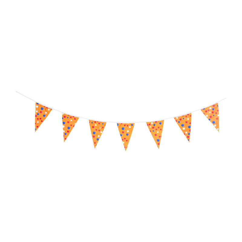 Vlaggenlijn - oranje tulp - 5 meter