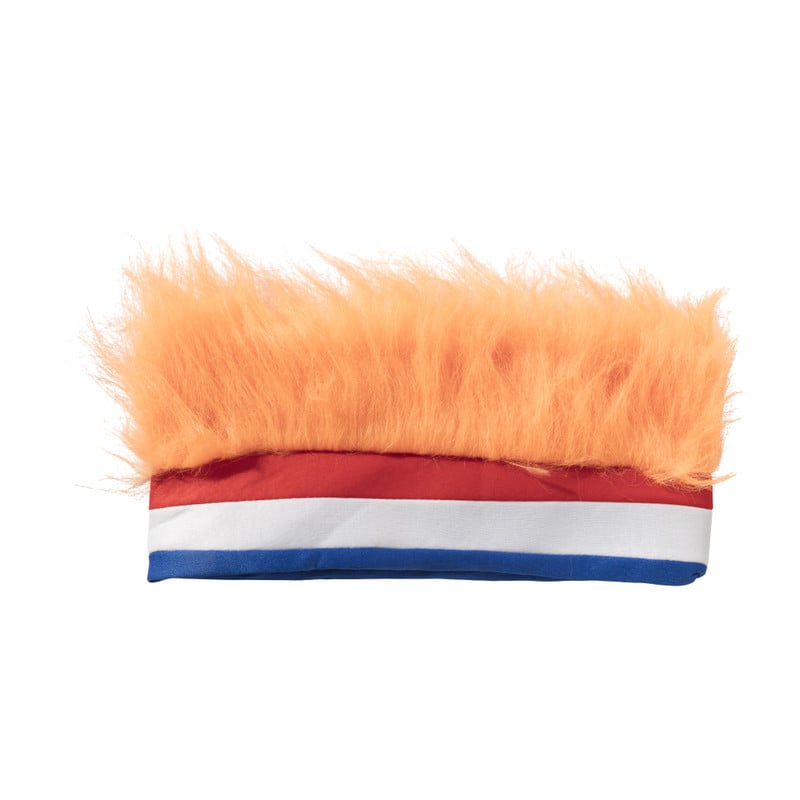 Haarband met haar - oranje