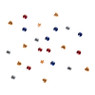 Face diamonds - oranje/rood/wit/blauw - set van 90