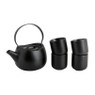 Japanse theepot met 4 kopjes - zwart - 60 cl