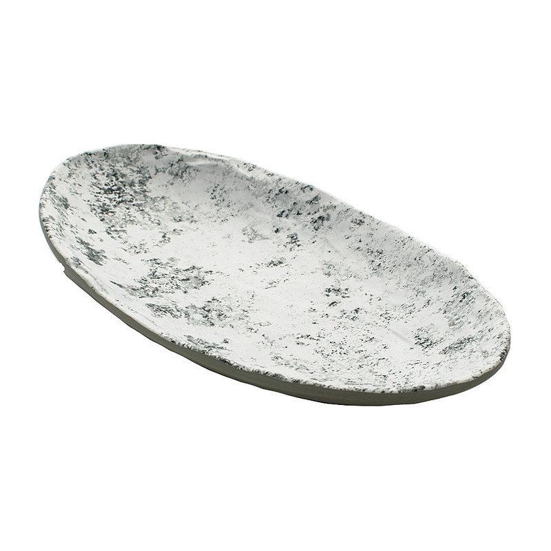 Schaal ovaal - kiezel - 31,5x18 cm
