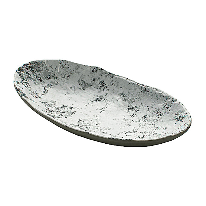 Schaal ovaal - kiezel - 23x14 cm