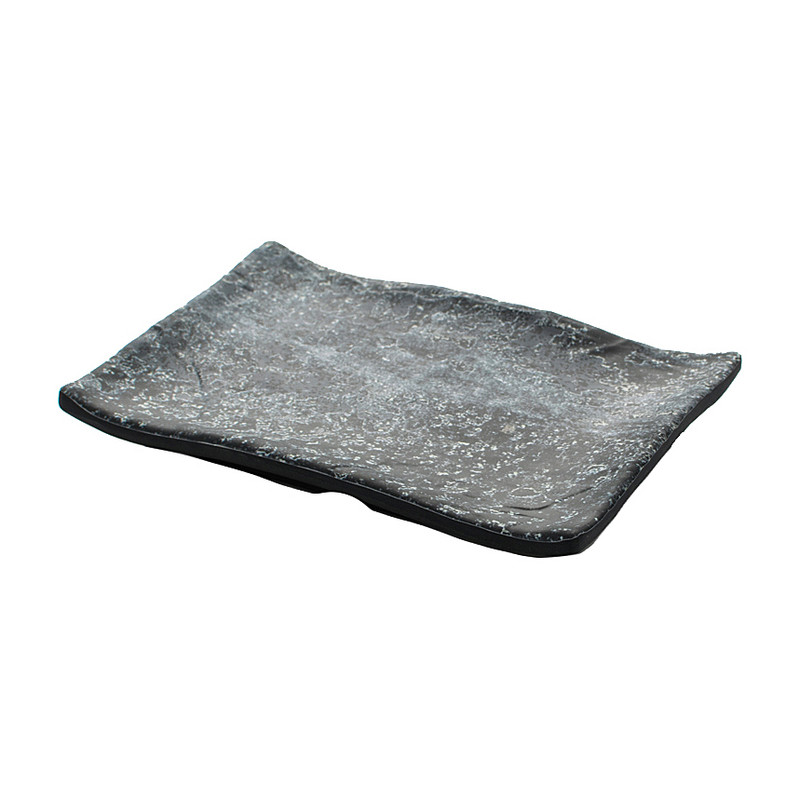 Schaal - mat zwart - 21x14 cm
