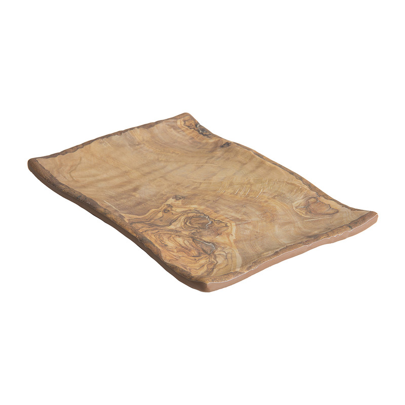 Schaal - houtkleur - 21x14 cm